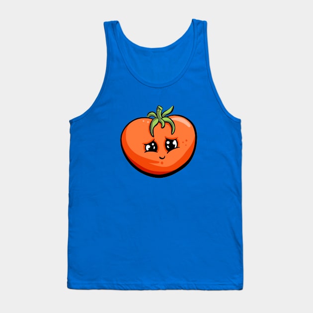 Cheeky Cartoon Tomato Character Garden Tips Toons Tank Top by Garden Tips Toons